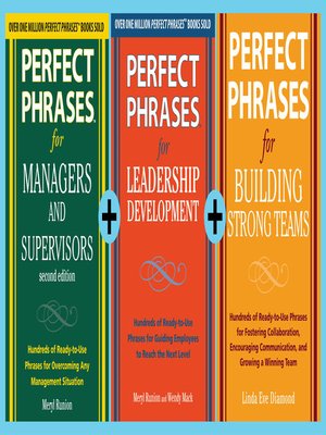 Perfect Phrases For Managing People By Meryl Runion